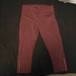 Lululemon fast and free cropped running leggings-size 8